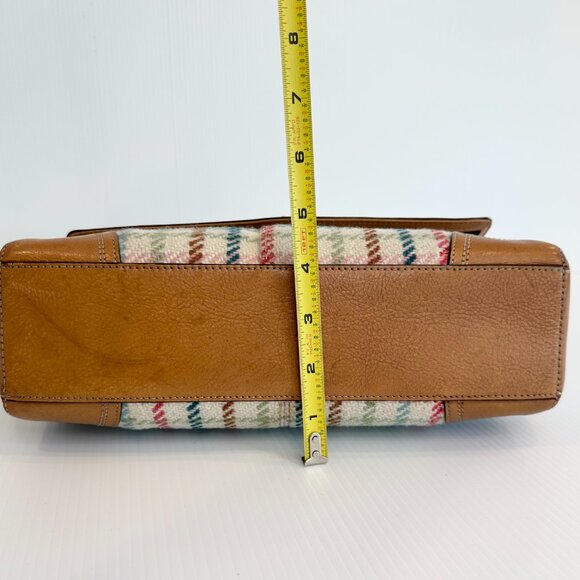 COACH Hamptons Tattersall Turnlock Convertible Bag Wool Y2K - Picture 13 of 14